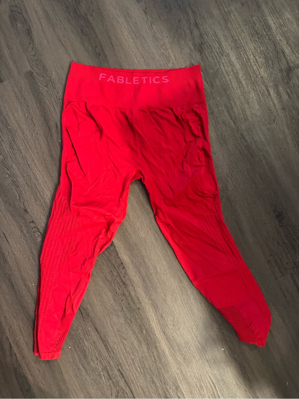 Fabletics Red Seamless High-Waist Leggings